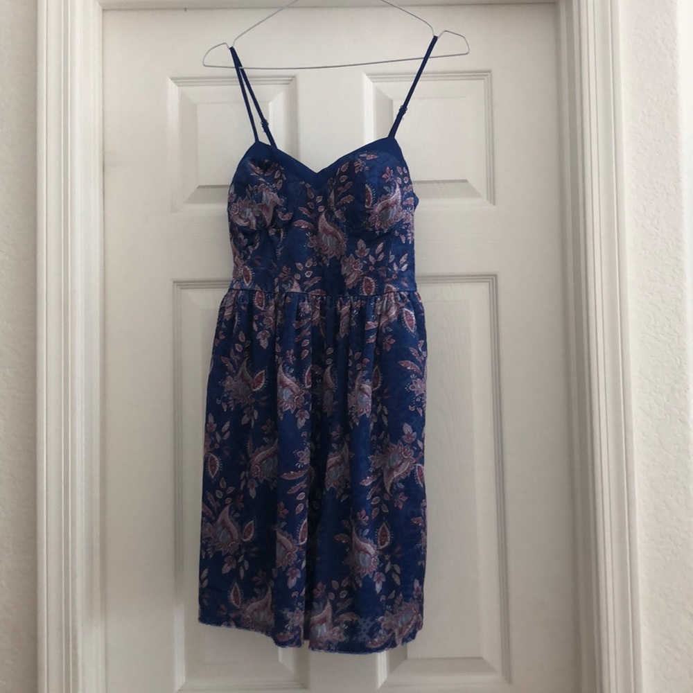 Dark blue velvety dress